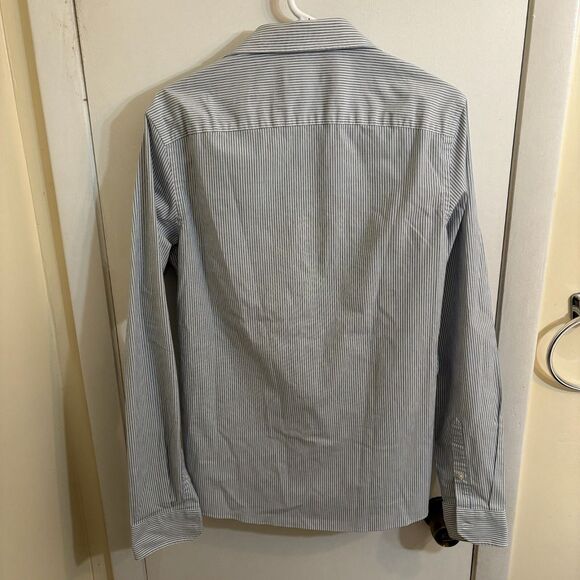 Men's Geoffrey Beene Slim Fit Flex Collar - Stretch Striped Dress Shirt M - Picture 2 of 4